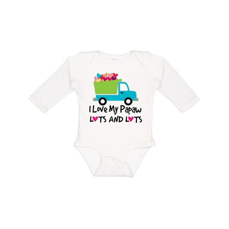

Inktastic I Love My Papaw Grandchild Boys Long Sleeve Baby Bodysuit
