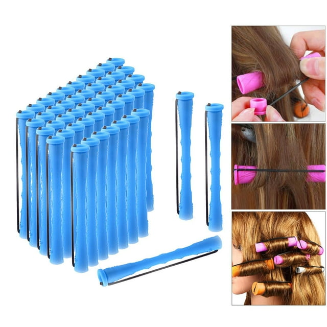 VONKY Cold Perm Rods Curling Hair Curly Wavy Rod Set Women Girls 12Pcs 3.0m 50 pcs 0.9cm