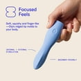 thumbnail image 5 of Dame Dip Internal and External Vibrator for Women — USB-C Rechargeable, 5 Speeds, Waterproof, Angled Ridged Design, Personal Massager, Soft Silicone, Ergonomic - Periwinkle, 5 of 17