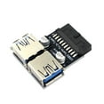 thumbnail image 3 of USB 3.0 Adapter C Type PH22T for Motherboard 19/20PIN to Double USB3.0A Female Port Expansion Adapter, 3 of 11