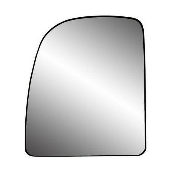 88237 - Fit System Driver Side Non-heated Mirror Glass w/ backing plate, Econoline 02-14, Ford Excursion 00-05, F250, 350, 450, 550 Super Duty Pick-Up 99-07 (towing Mirror top lens)