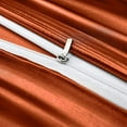 thumbnail image 5 of 5 Pieces Satin Duvet Cover Full/Queen Size Set, Luxury Silky Like Burnt Orange Duvet Cover Bedding Set with Zipper Closure, 1 Duvet Cover + 4 Pillow Cases (No Comforter), 5 of 7