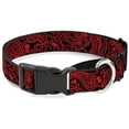 thumbnail image 1 of Buckle-Down Bandana Skulls Black Red Martingale Dog Collar, 1 of 1