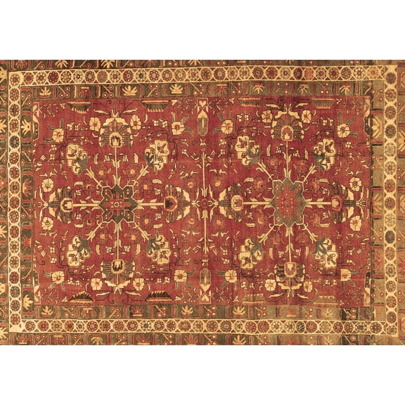 Ahgly Company Indoor Rectangle Persian Brown Traditional Area Rugs, 5' x 7'