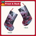 thumbnail image 2 of KLL Gothic Red Skull Cemetery for 18" Christmas Stocking Snowman Xmas Stocking Holiday Christmas Decoration Gifts for Family Kids, 2 of 8