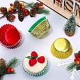 thumbnail image 4 of 300Pcs Christmas Foil Cupcake Liners Red Green Gold Foil Metallic Cupcake Wrappers Muffin Liners for Christmas Holiday Party Supplies Table Decor, 4 of 7