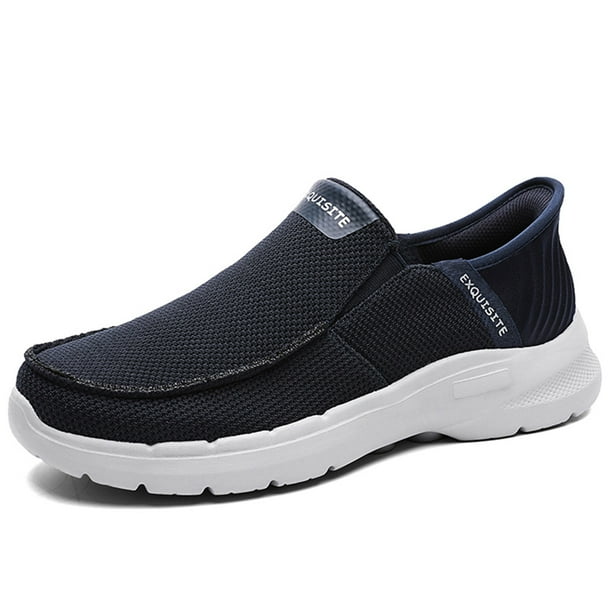 Zapatos Deportivos Casuales Mocasines Malla para Hombres Transpirables Antideslizantes Y Trotar