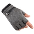 thumbnail image 4 of Guantes cálidos de medio dedo para otoño e invierno, de terciopelo no invertido, para teclado, conducción, equitación, estudiantes, tareas, deportes, guantes antideslizantes, 4 of 6