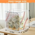 thumbnail image 5 of Piggy Bank for All Ages - Baseball Style Smash Box for Money,100 Day Savings Challenge,Unbreakable Clear Acrylic Money Saving Box for Cash Coin,Must Break to Open,Save $5050, 5 of 7