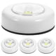 thumbnail image 1 of Paquete de 4 lámparas LED táctiles para emergencias familiares, luz nocturna para pared o armario, sin pilas (luz blanca)., 1 of 8