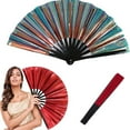 thumbnail image 2 of Line Dancing Fan 2025 - Extra Large Foldable Hand Fan with Holographic Laser Colors - Boots on the Ground Popping Fan for Dancers, Clap Mechanism, Party Decor, 2 of 6