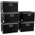 thumbnail image 1 of sasyxdc Foldable Storage Bin with Lid [1-Pack] Linen Fabric Decorative Storage Box Organizer Container Basket Cube with Handles Divider for Closet Office Living Room Light Grey(14.9x9.8x9, 1 of 8