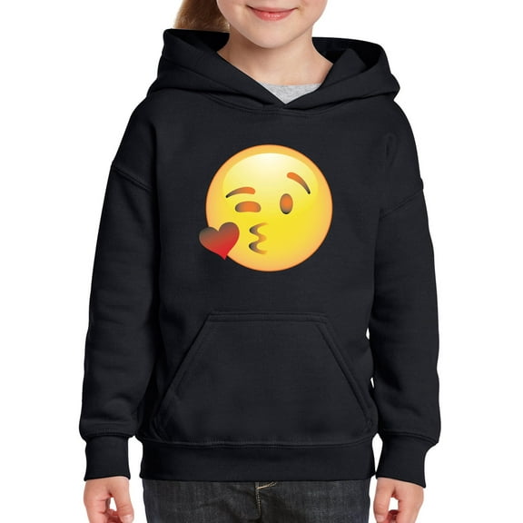 IWPF - Big Boys Hoodies and Sweatshirts - Emoji Winky Face
