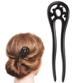 thumbnail image 1 of Palillos para el pelo vintage con diseño de U, estilo retro, color negro, 1 of 7