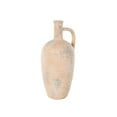 thumbnail image 6 of DecMode 18" Antique Style Distressed Beige Ceramic Vase with Handle, 6 of 9