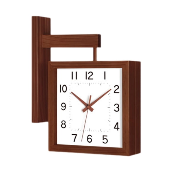 Reloj de esquina decorativo de doble cara para comedor, sala de estar u hotel. Blanco