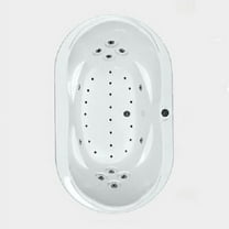 WaterTech Acrylic 73 in. x 43 in. Elite Series Drop-In Whirlpool and Air Bath Combination Tub - White