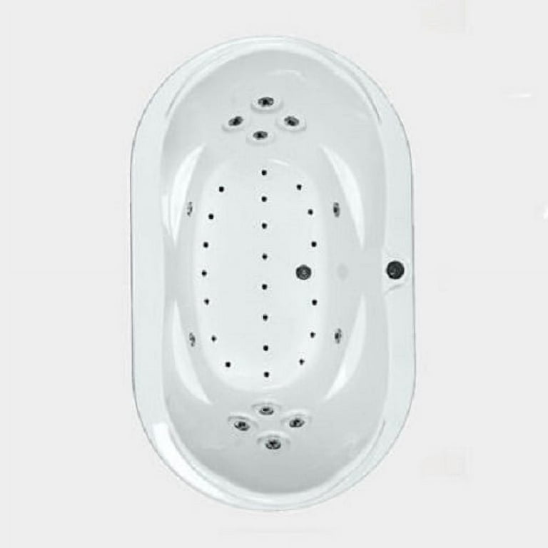 Premier 73 in. Acrylic Oval Drop-in Whirlpool Bath Bathtub in White Premier 73 in. Acrylic Oval Drop-in Whirlpool Bath Bathtub in White