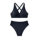 thumbnail image 2 of Trajes de baño Amzcrzy Tankini para mujer, trajes de baño, trajes de baño con control de abdomen, moda para damas, trajes de baño estampados, trajes de baño para mujer, ropa de playa, negro, 3XL, 2 of 8