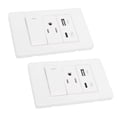 thumbnail image 1 of Toma De Pared, Toma USB Tipo C Con Puertos De Carga De 2,1 A Y Prevención De Sobrecarga, Para Reemplazo De Toma De Corriente De Pared Estándar, 1 of 7
