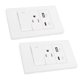 thumbnail image 5 of Toma USB Con Puerto Tipo C, 15 A, Carga Rápida De 10 W Con Interruptor De Control único, Paquete De 2 Para Instalación En Pared De Oficina En Casa, 5 of 7