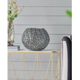 thumbnail image 6 of CC Home Furnishings Coral Barrel Round Ball Aluminum Vase - 16.25" - Black, 6 of 9