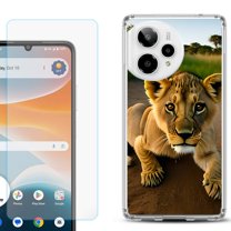 Phone Case for Cricket Icon Pro 2026, with Screen Protector, by OneToughShield - Lion Cub