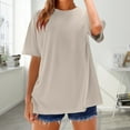 thumbnail image 5 of Women's Short Sleeve T-shirt Women'S Loose And Comfortable Oversized Trendy T Shirt Top,Yellow Women's Short sleeve T-shirt L, 5 of 9