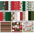 thumbnail image 2 of Inkdotpot Red Green Christmas Theme Collection Double,Sided Scrapbook Paper Kit Cardstock 12"x12" Card Making Paper Pack Of With Sticker Sheet - 16 Pages - Red & Green, 2 of 4