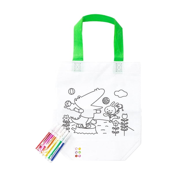 Bolsas de regalo para colorear DIY: Cognición del color con rotuladores para manualidades DIY de todas las edades Cocodrilo