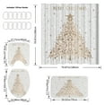 thumbnail image 3 of Christmas Shower Curtain Bathroom Set – 4PCS Santa Claus Themed Waterproof Set with Shower Curtain, Toilet Mat, U-Shaped Rug & Floor Mat – Holiday Bathroom Décor with Hooks, 3 of 5