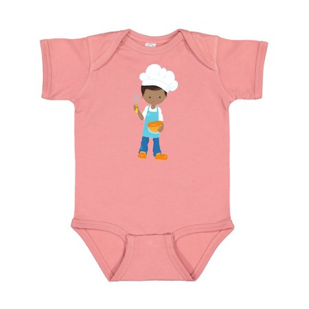 

Inktastic African American Boy Boy Baking Boy With Apron Gift Baby Boy Bodysuit