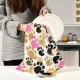 thumbnail image 6 of GZHJMY Colorful Dog Paws Kitchen Towels 18x28inch Ultra Soft Absorbent Quick Drying Kitchen Dish Towels Washable Cleaning Cloths Hand Towels Tea and Bar Towels, 1 Pack, 6 of 7