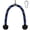 Blue&Black-27'', variant on Tricep Rope Cable Attachment for Gym, Non-Slip Grip | Gym rope attachment for cable machine with rubber ends and carabiner, fits lat, ab, crossover, and pulley systems