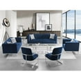 thumbnail image 2 of American Eagle Furniture AE3802 Fabric Velvet Sofa in Dark Blue Color, 2 of 3