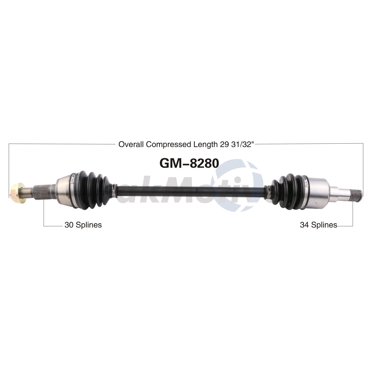 ECCPP Front Left CV Axle Shaft For GMC Terrain & Chevrolet Equinox 2010-2017 2.4L – New