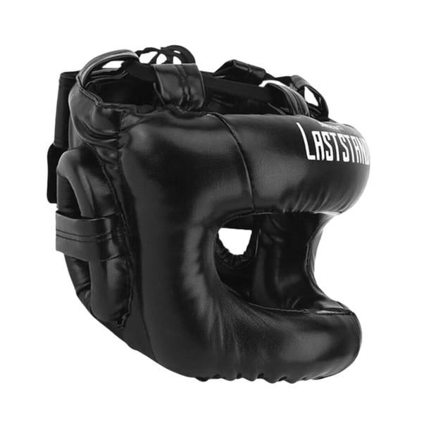 Casco de boxeo, kickboxing, protector de cabeza para artes marciales y sparring Negro