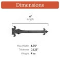 thumbnail image 3 of 4 Pack 6 inch Faux Decorative Strap Hinge Black Decorative Strap Hinge Wrought Iron Strap Barn Door Strap Hinges Wrought Iron Hinges Shutter Hinges Nouvelle Fleur De Lis Series Borderland Rustic Hardw, 3 of 4