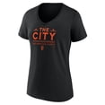 thumbnail image 2 of Women's Fanatics Black San Francisco Giants The City V-Neck T-Shirt, 2 of 3
