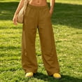 thumbnail image 2 of Women Plus Size Sweatpants Casual Drawstring Wide Leg Pants High Waisted Soft Comfort Barrel Baggy Trousers with Pockets, 2 of 6