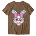 thumbnail image 3 of TaTaai Women's Cotton Easter Graphic T-Shirt Short Sleeve Crew Neck Loose Fit Casual Summer Chic Tee Family Daily Work Vacation Gift, 3 of 5