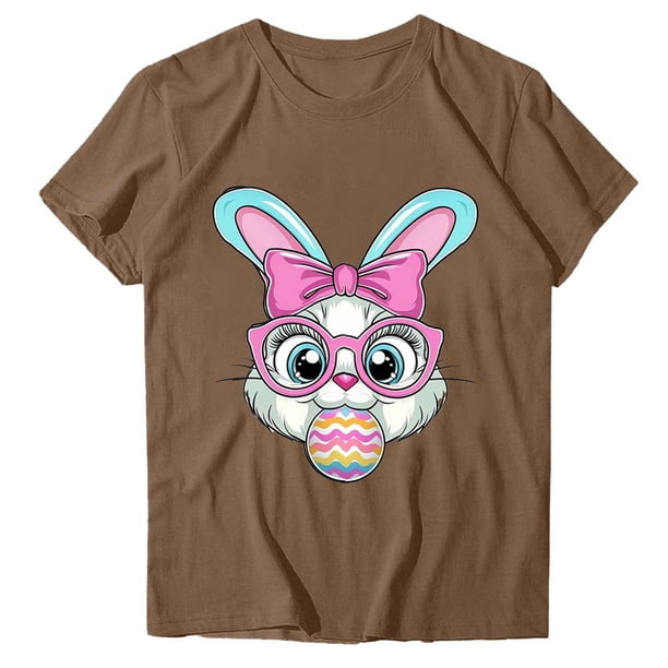 Camisetas de Manga Larga de las Mujeres Pascua Impresión Cuello Redondo Suelto Casual Suave Poliéster Primavera Verano Vacaciones Suéter Tops
