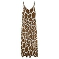 thumbnail image 6 of Giraffe Print Sleeveless Dress Women's Evening Dress Womans Clothing, 6 of 9