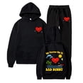 thumbnail image 4 of Conjunto de sudadera y pantalones de Bad Bunny para hombre, ropa deportiva informal, colección de otoño e invierno, 2 piezas, novedad de 2022, 4 of 4