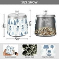 thumbnail image 2 of Yayeee Ashtray with Lid for Cigarette Smokeless Stainless Steel Home Ash Holder, White Snowman, 2 of 7