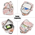 thumbnail image 5 of FORMRS Mini Backpack Purse for Women Travel Daypack Casual Shoulder Bag, Pink Christmas Snowman, 5 of 7
