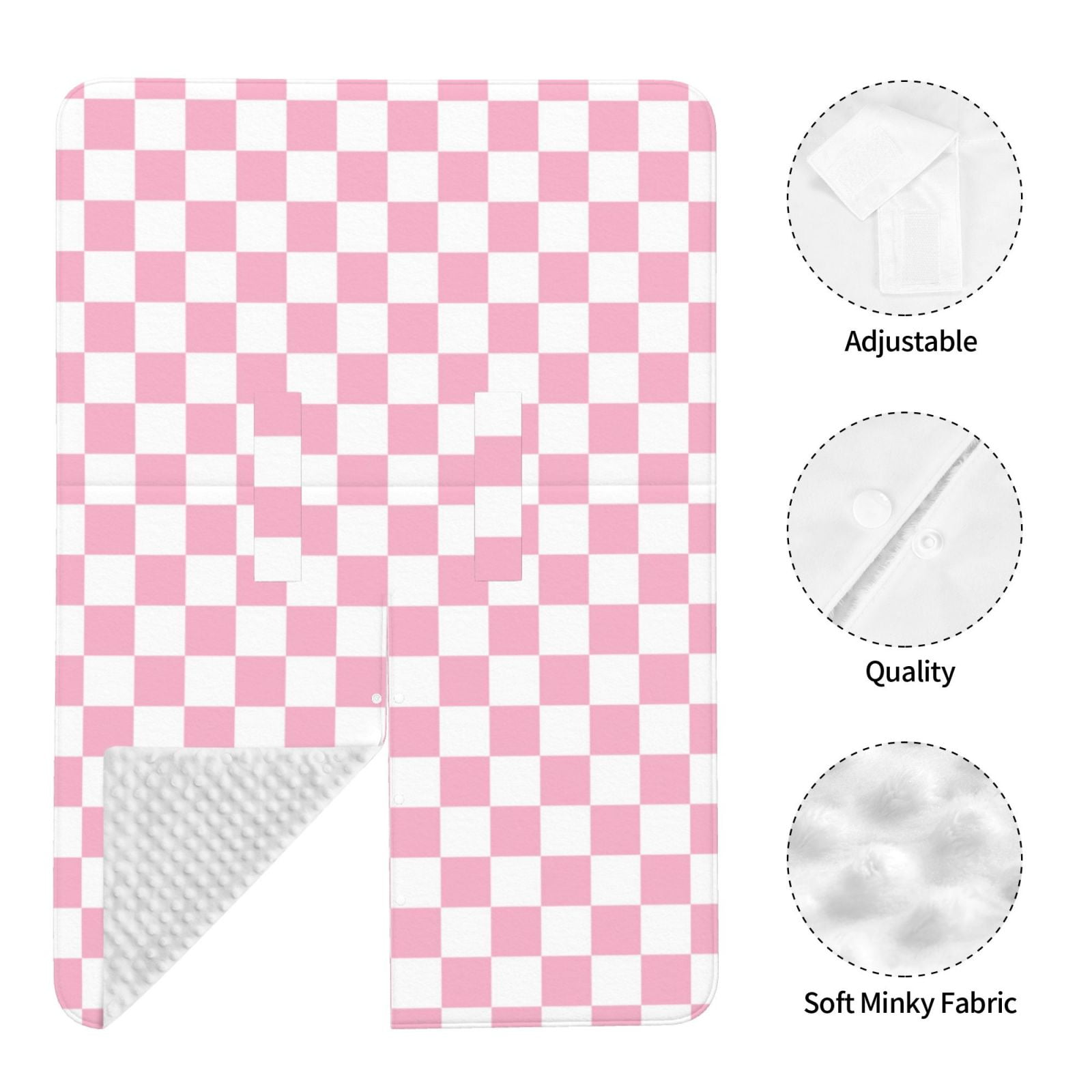Car Seat Cover Baby - pink pastel checkered Breathable Infant Car Seat Cover for Baby Carseat, Lightweight Comfort Baby Essentials Must Haves Newborn Stuff for Girl Boy