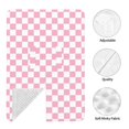 thumbnail image 4 of Car Seat Cover Baby - pink pastel checkered Carseat Covers Baby for Girl Boy, Lightweight Newborn Car Seat Canopy Breathable Soft Infant Car Seat Cover, 4 of 7