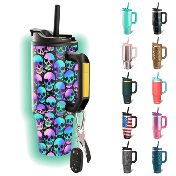 FrostBuddy Thicc Buddy Stainless Steel Vacuum Insulated Tumbler with Lid and Straw, 30 oz Cupholder Friendly Travel Mug for Hot and Cold Drinks (Reaper)