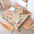 thumbnail image 2 of Pioneer Flower Floral Print Pattern Square Tablecloth,Waterproof Square Table Cover,Wipeable Spillproof Washable Table Cover for Home Kitchen Party Decor 52"x52"(132x132cm), 2 of 6